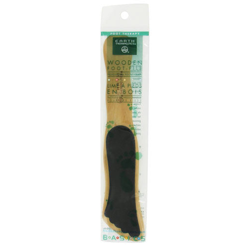 Earth Therapeutics Wooden Foot File Professional Foot Therapy - 1 Ea